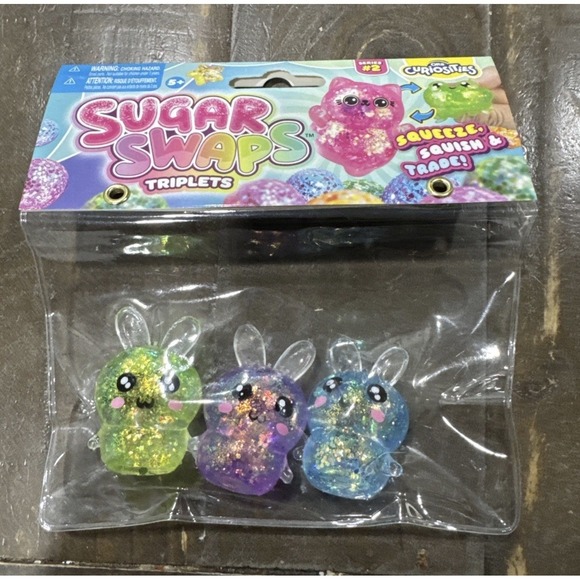 Orb Other - ORB Sugar Swaps Triplets Series 2 Curiosities Squishy Bunny Toys 3 Pack Glitter